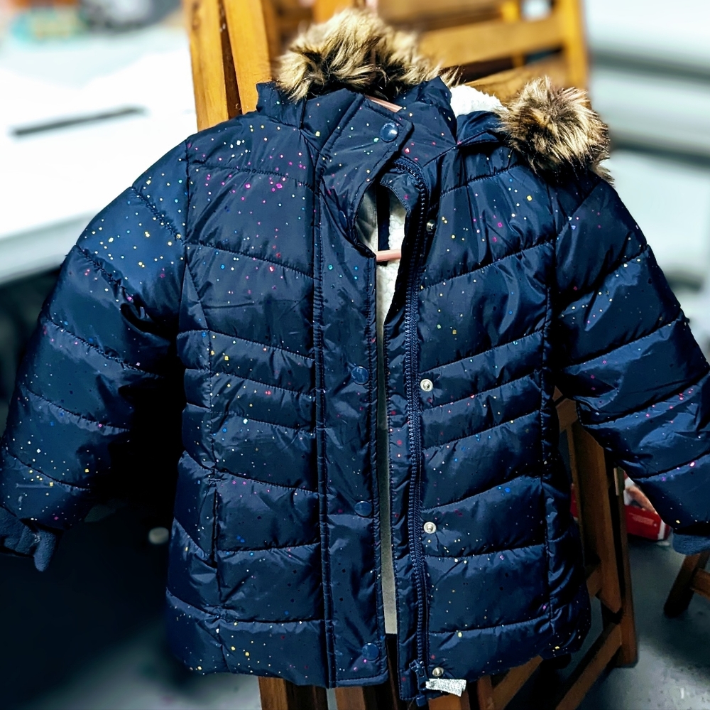 Cozy puffer girls coat